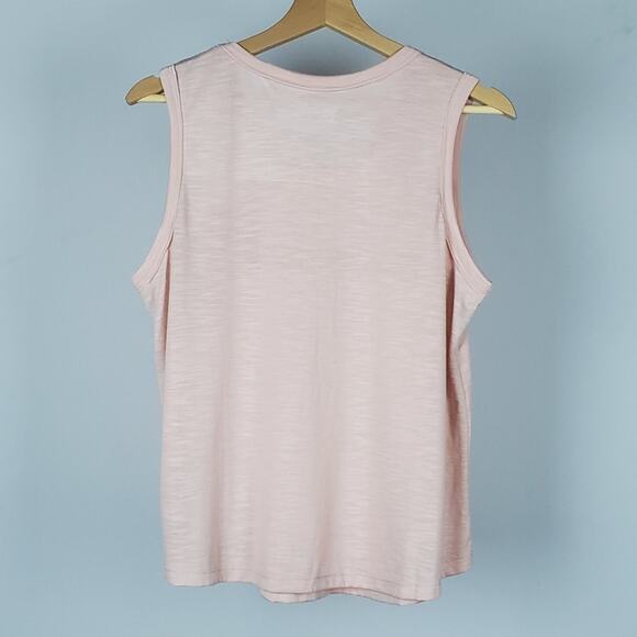 Jessica Simpson Pink Summer Graphic Tank Top Size L - Picture 4 of 7